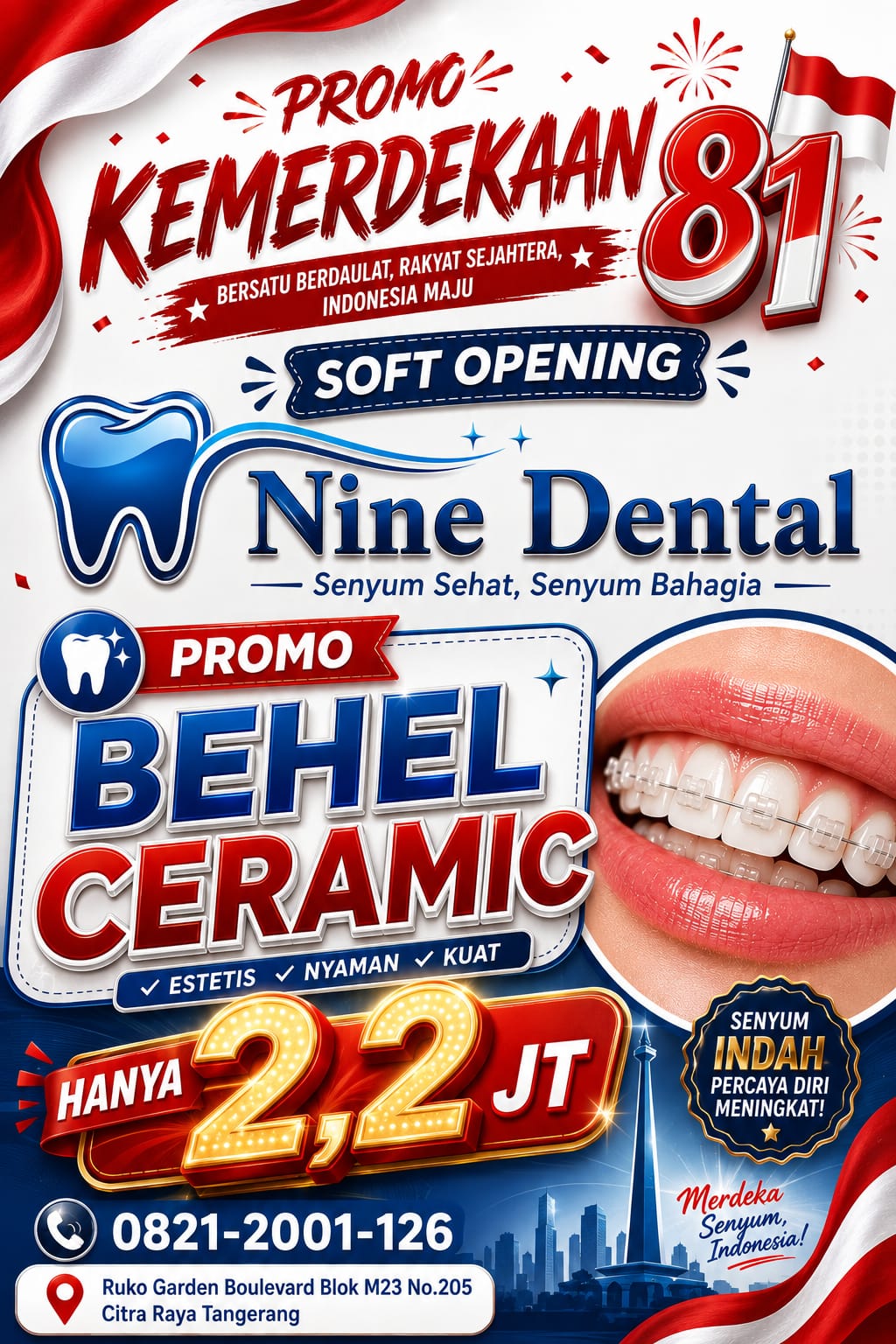 Promo Behel Ceramic Nine Dental